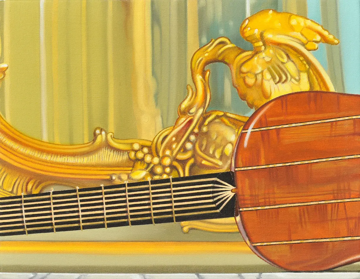 La Guitare Royale -<br />(Schloß Wilhelmsthal) 32 x 42 cm, Öl auf Leinwand (2002)