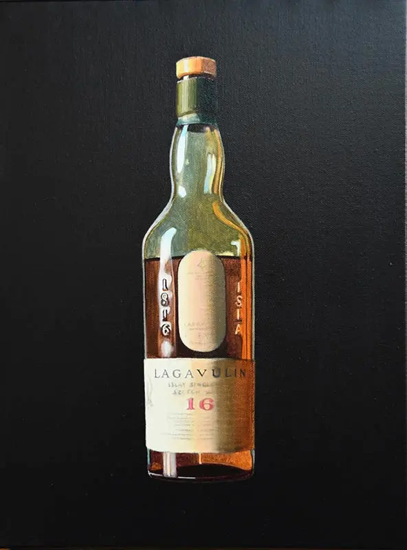 'LAGAVULIN 16 YEARS'  40 x 30 cm, Öl auf Leinwand (2019)